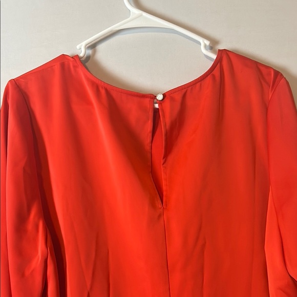 Rachel Roy Women's Asymmetrical Top Shirt Blouse Red Long Sleeves Size XXL - Picture 7 of 9